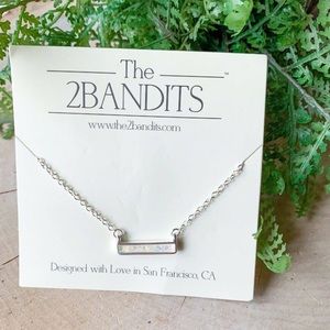 NWT 2Bandits Opal Bar Necklace